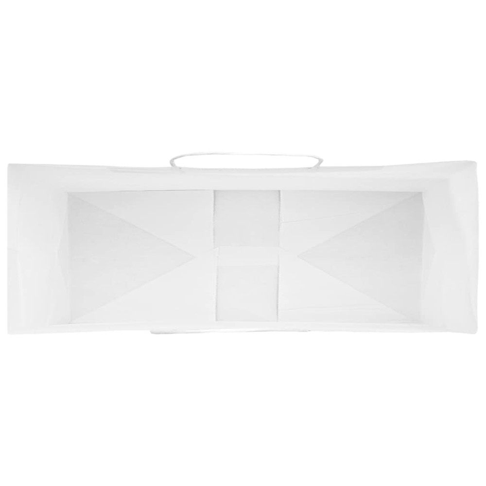 Produktbild för Papperspåsar 250 st med handtag vit 45x17x48 cm
