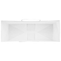 Produktbild för Papperspåsar 250 st med handtag vit 45x17x48 cm
