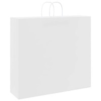 Produktbild för Papperspåsar 250 st med handtag vit 54x15x49 cm