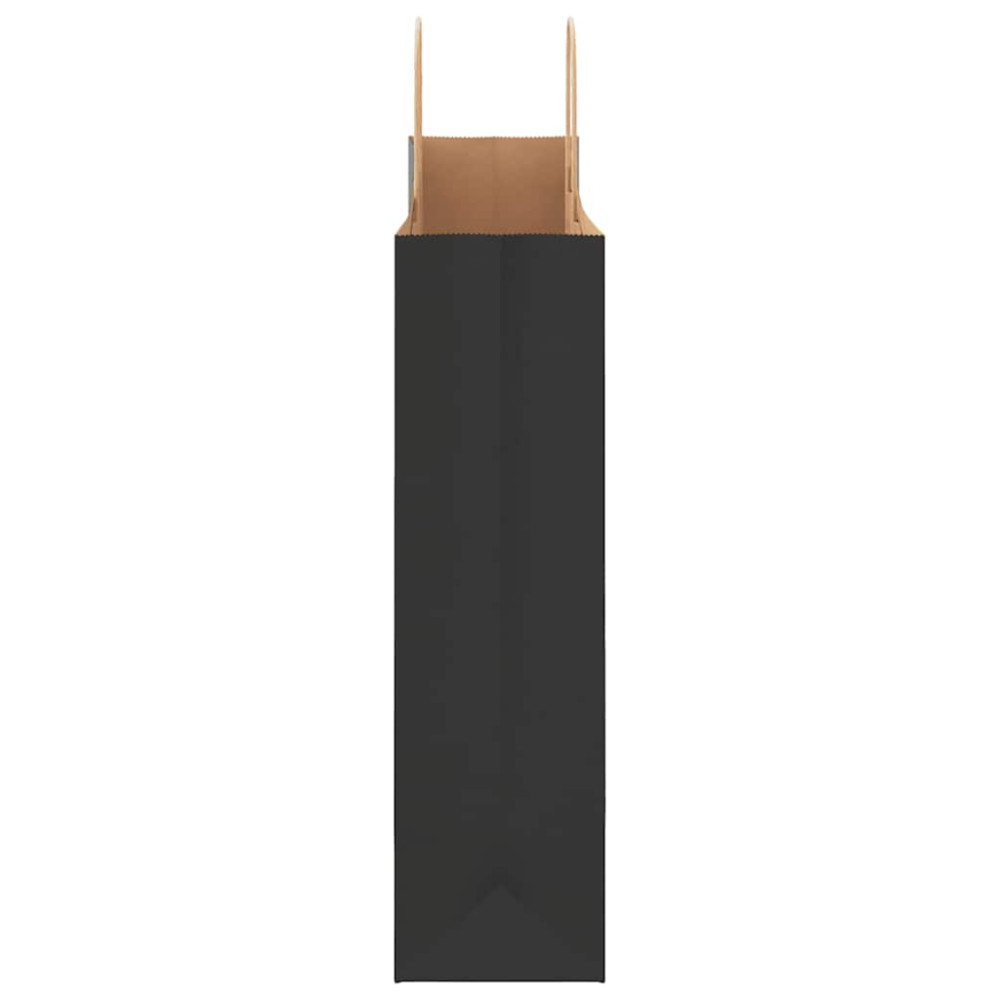 Produktbild för Papperspåsar 250 st med handtag svart 32x12x42 cm