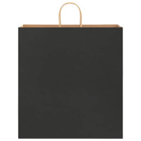 Produktbild för Papperspåsar 250 st med handtag svart 45x17x48 cm