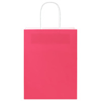 Produktbild för Papperspåsar 50 st med handtag rosa 21x11x28 cm