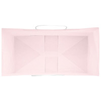 Produktbild för Papperspåsar 50 st med handtag rosa 21x11x28 cm