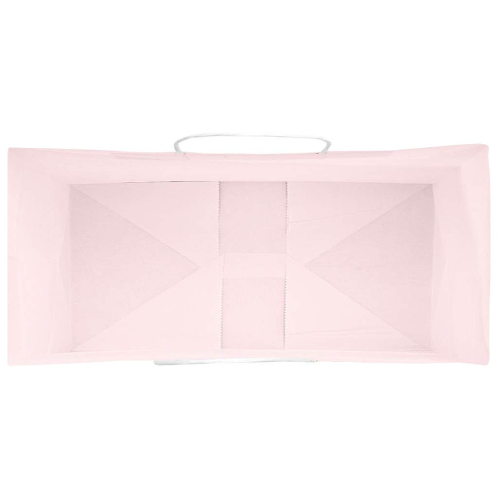 Produktbild för Papperspåsar 50 st med handtag rosa 26x12x35 cm
