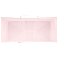 Produktbild för Papperspåsar 50 st med handtag rosa 26x12x35 cm