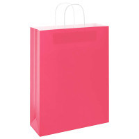 Produktbild för Papperspåsar 50 st med handtag rosa 32x12x42 cm