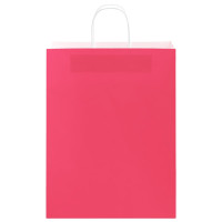 Produktbild för Papperspåsar 50 st med handtag rosa 32x12x42 cm