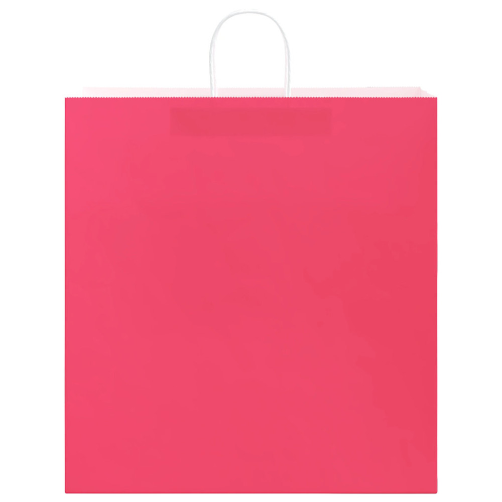 Produktbild för Papperspåsar 50 st med handtag rosa 45x17x48 cm