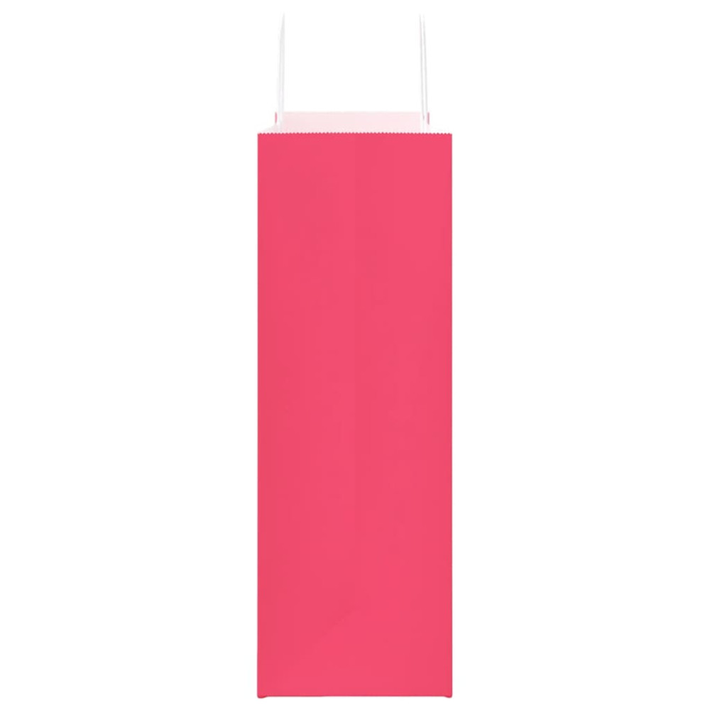 Produktbild för Papperspåsar 50 st med handtag rosa 45x17x48 cm