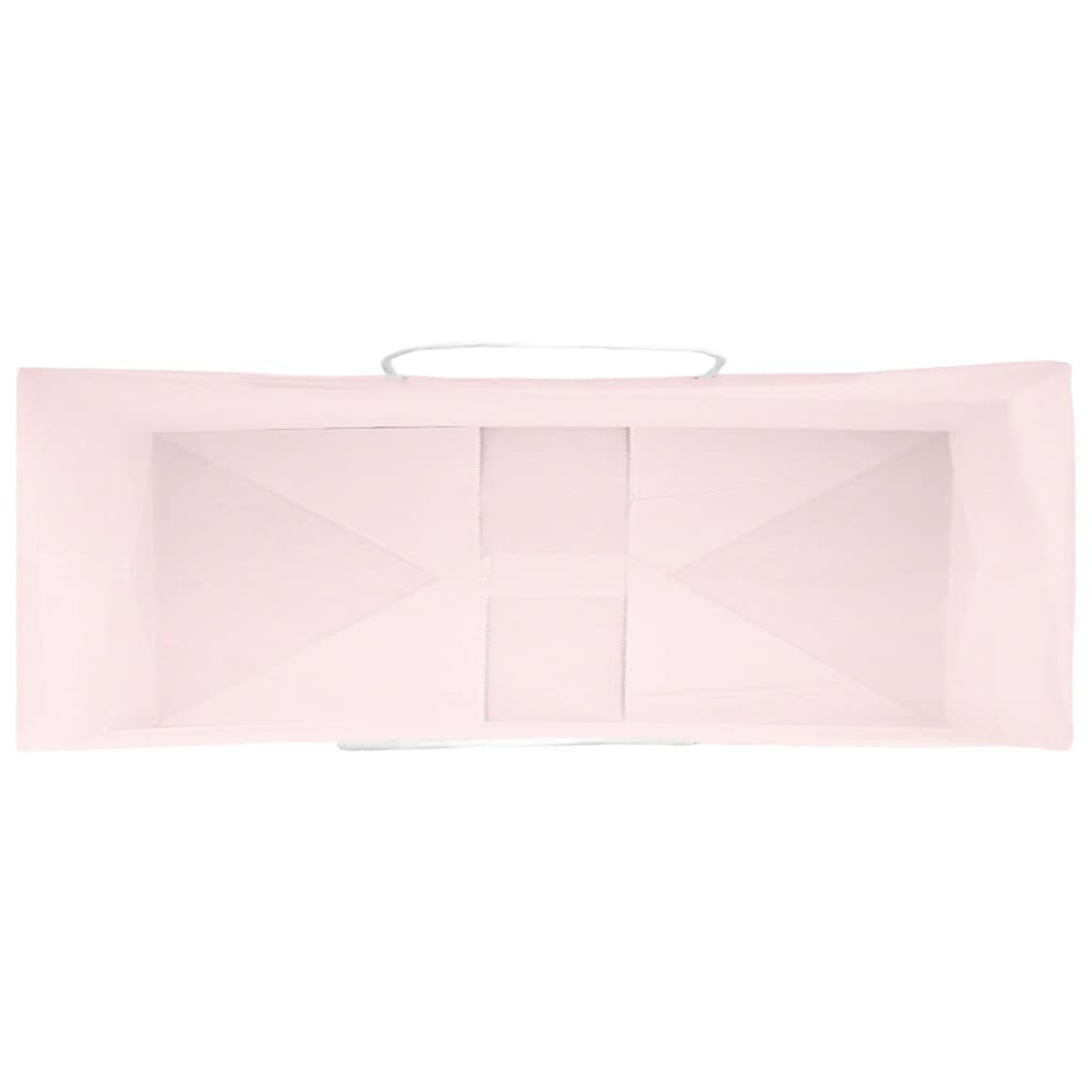 Produktbild för Papperspåsar 50 st med handtag rosa 45x17x48 cm
