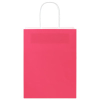 Produktbild för Papperspåsar 250 st med handtag rosa 21x11x28 cm