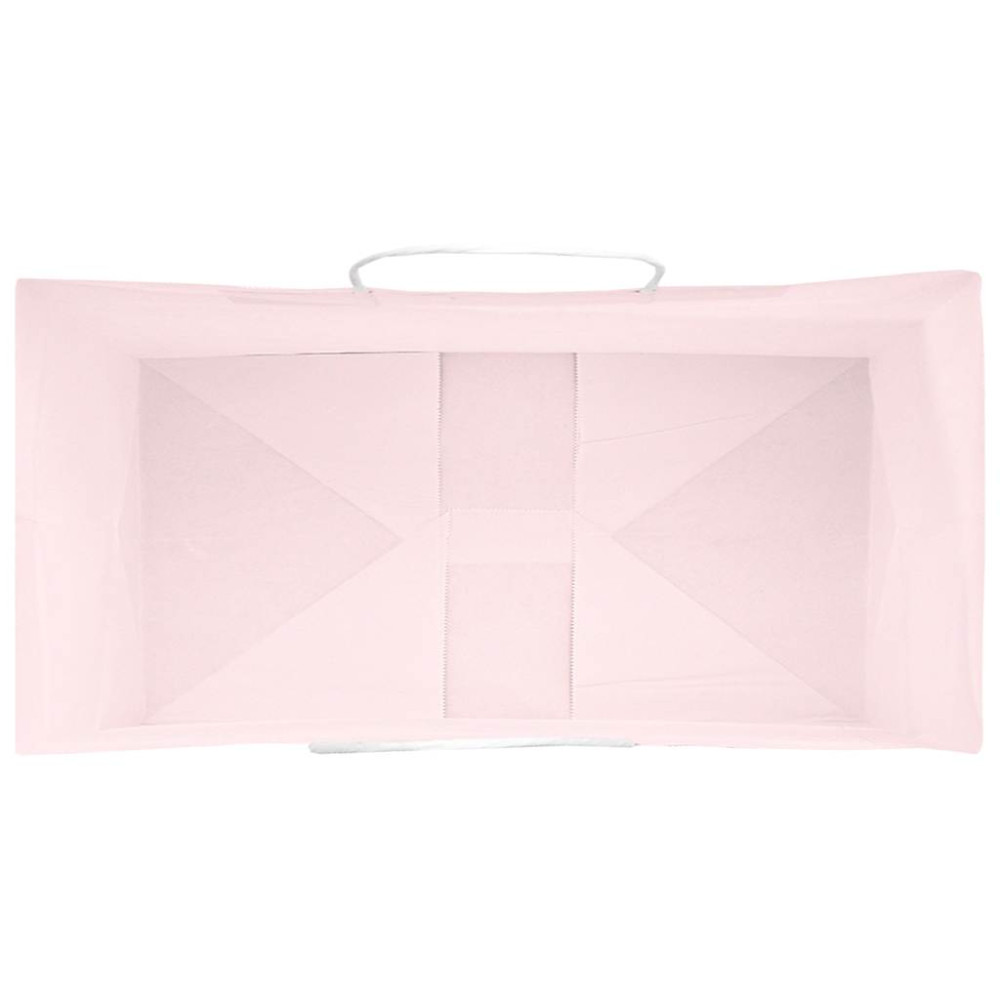 Produktbild för Papperspåsar 250 st med handtag rosa 21x11x28 cm