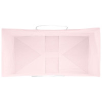 Produktbild för Papperspåsar 250 st med handtag rosa 21x11x28 cm