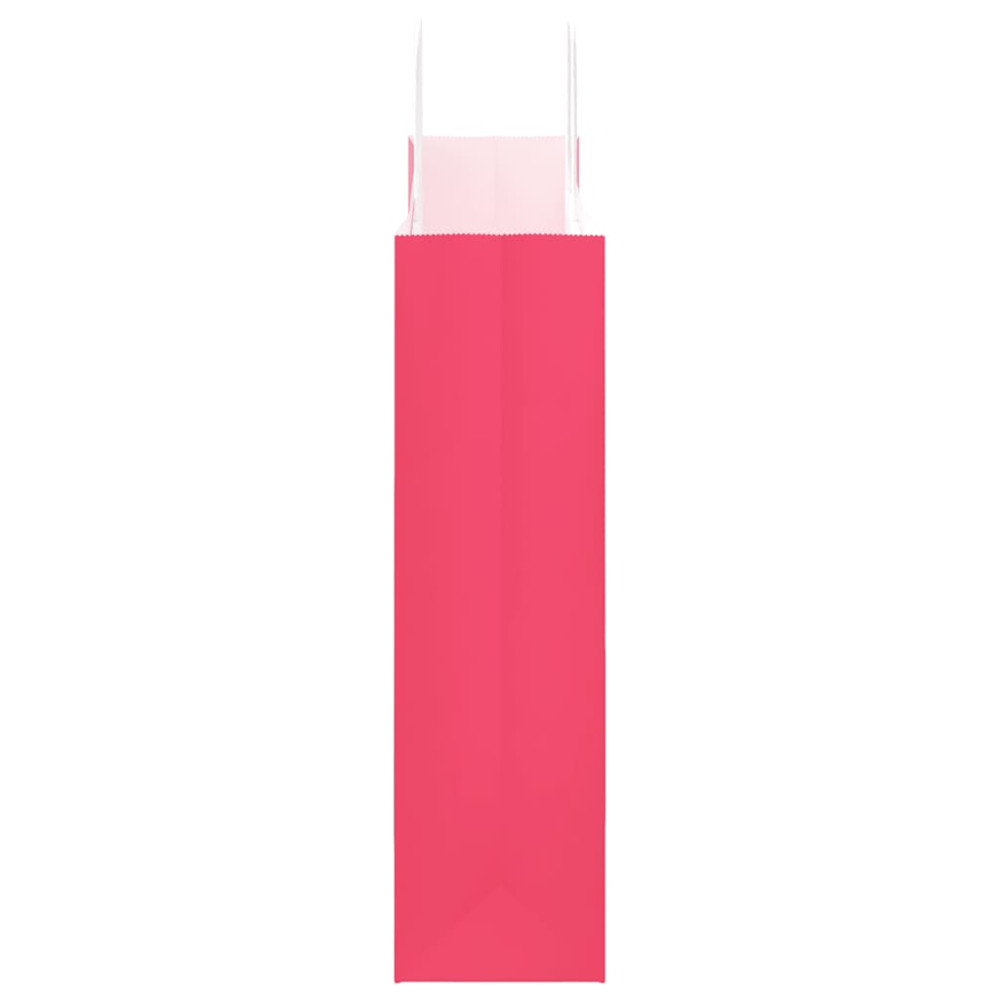 Produktbild för Papperspåsar 250 st med handtag rosa 32x12x42 cm