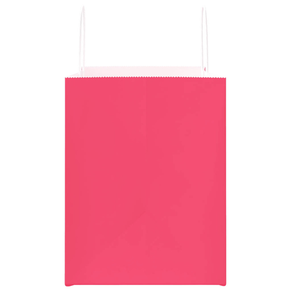 Produktbild för Papperspåsar 250 st med handtag rosa 32x22x28 cm