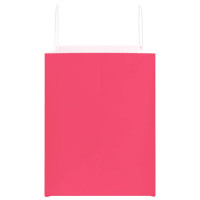 Produktbild för Papperspåsar 250 st med handtag rosa 32x22x28 cm