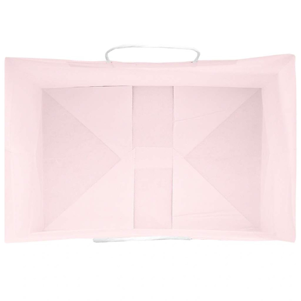 Produktbild för Papperspåsar 250 st med handtag rosa 32x22x28 cm