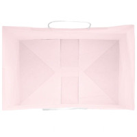 Produktbild för Papperspåsar 250 st med handtag rosa 32x22x28 cm