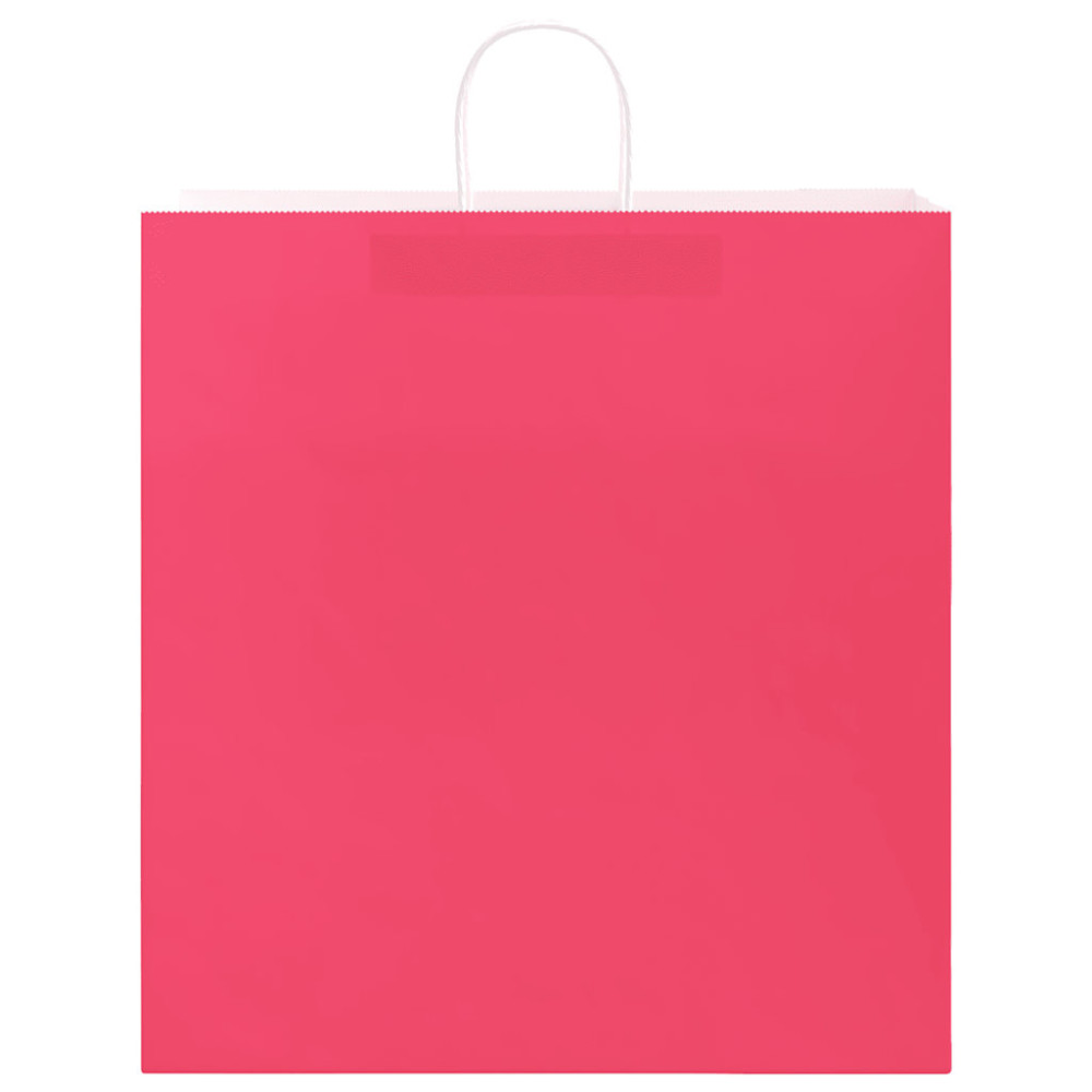 Produktbild för Papperspåsar 250 st med handtag rosa 45x17x48 cm