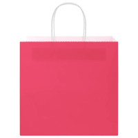 Produktbild för Papperspåsar 250 st med handtag rosa 54x15x49 cm