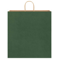 Produktbild för Papperspåsar 250 st med handtag grön 45x17x48 cm