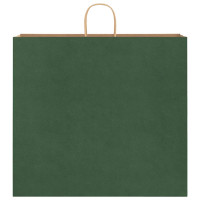 Produktbild för Papperspåsar 250 st med handtag grön 54x15x49 cm