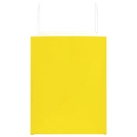 Produktbild för Papperspåsar 50 st med handtag gul 32x22x28 cm