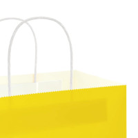 Produktbild för Papperspåsar 50 st med handtag gul 45x17x48 cm