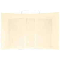 Produktbild för Papperspåsar 250 st med handtag gul 32x22x24 cm