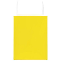Produktbild för Papperspåsar 250 st med handtag gul 32x22x28 cm