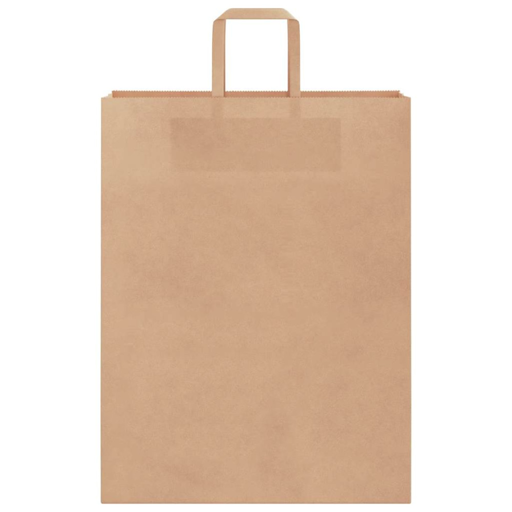 Produktbild för Papperspåsar 50 st med handtag brun 32x12x42 cm