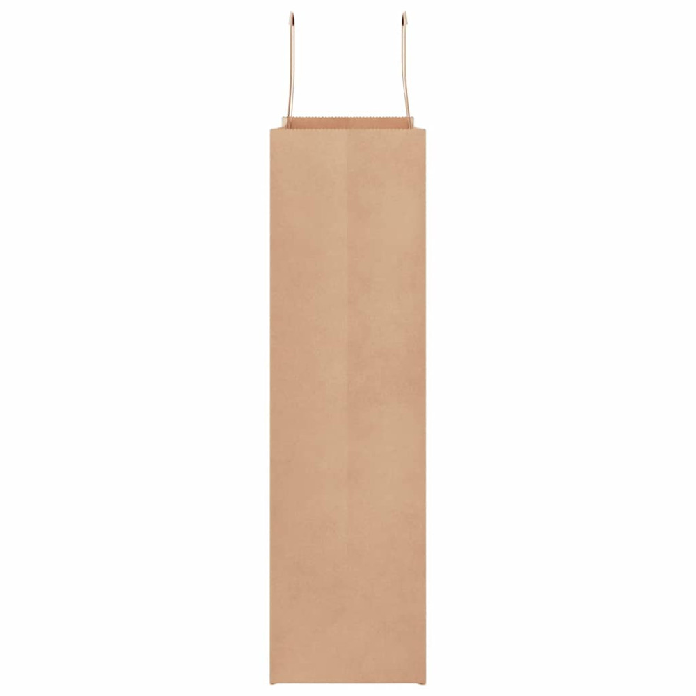 Produktbild för Papperspåsar 50 st med handtag brun 32x12x42 cm
