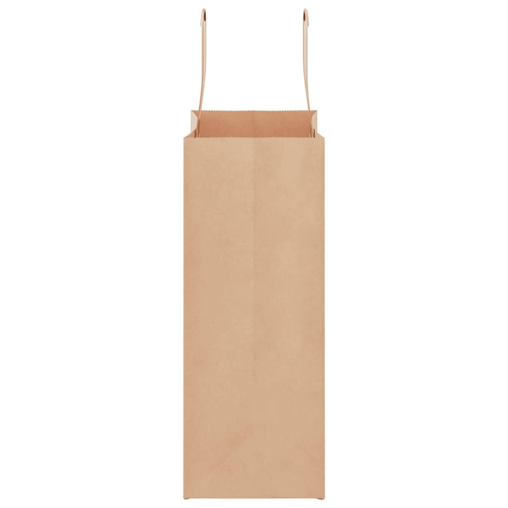 Produktbild för Papperspåsar 250 st med handtag brun 21x11x28 cm