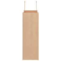 Produktbild för Papperspåsar 250 st med handtag brun 26x12x35 cm