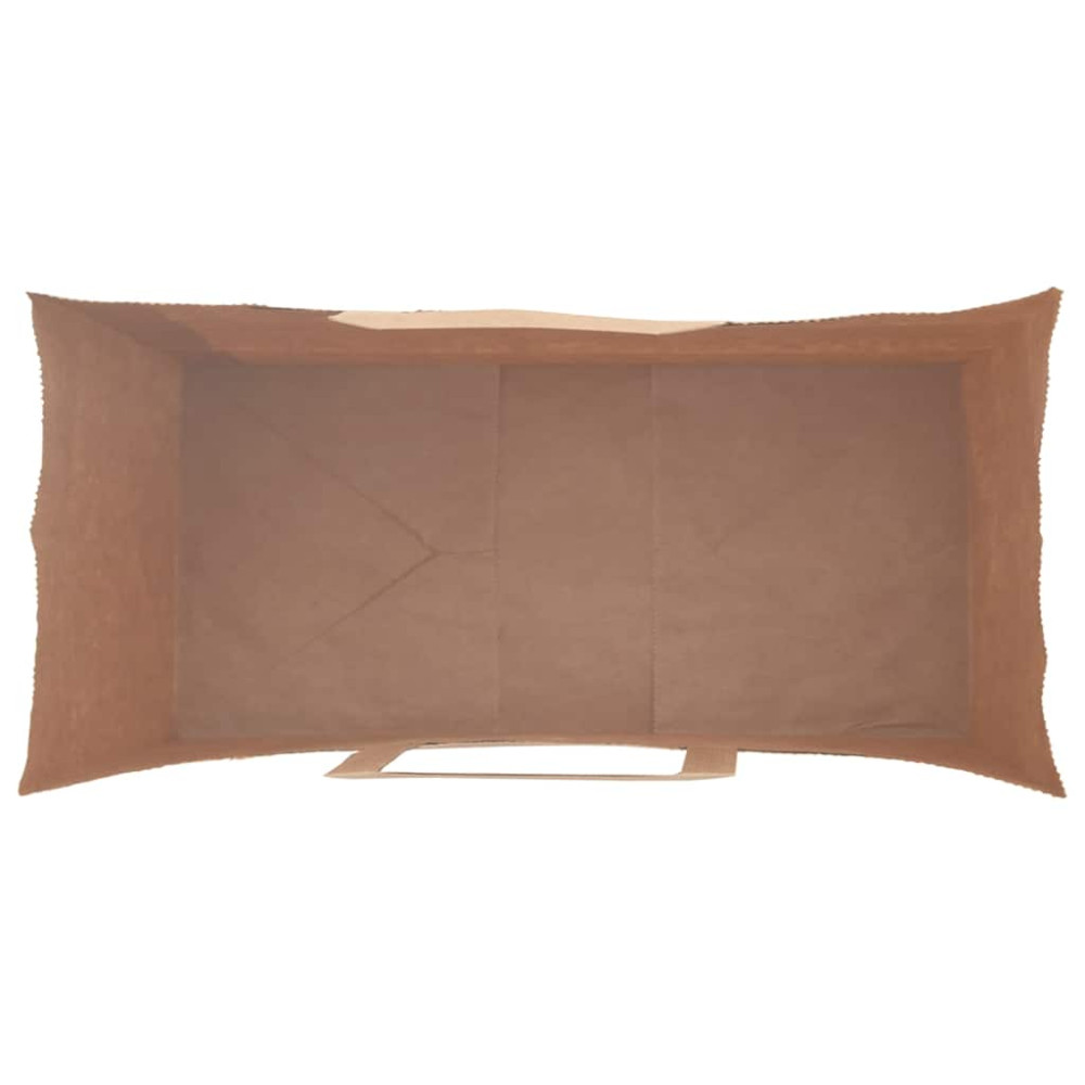 Produktbild för Papperspåsar 250 st med handtag brun 26x12x35 cm
