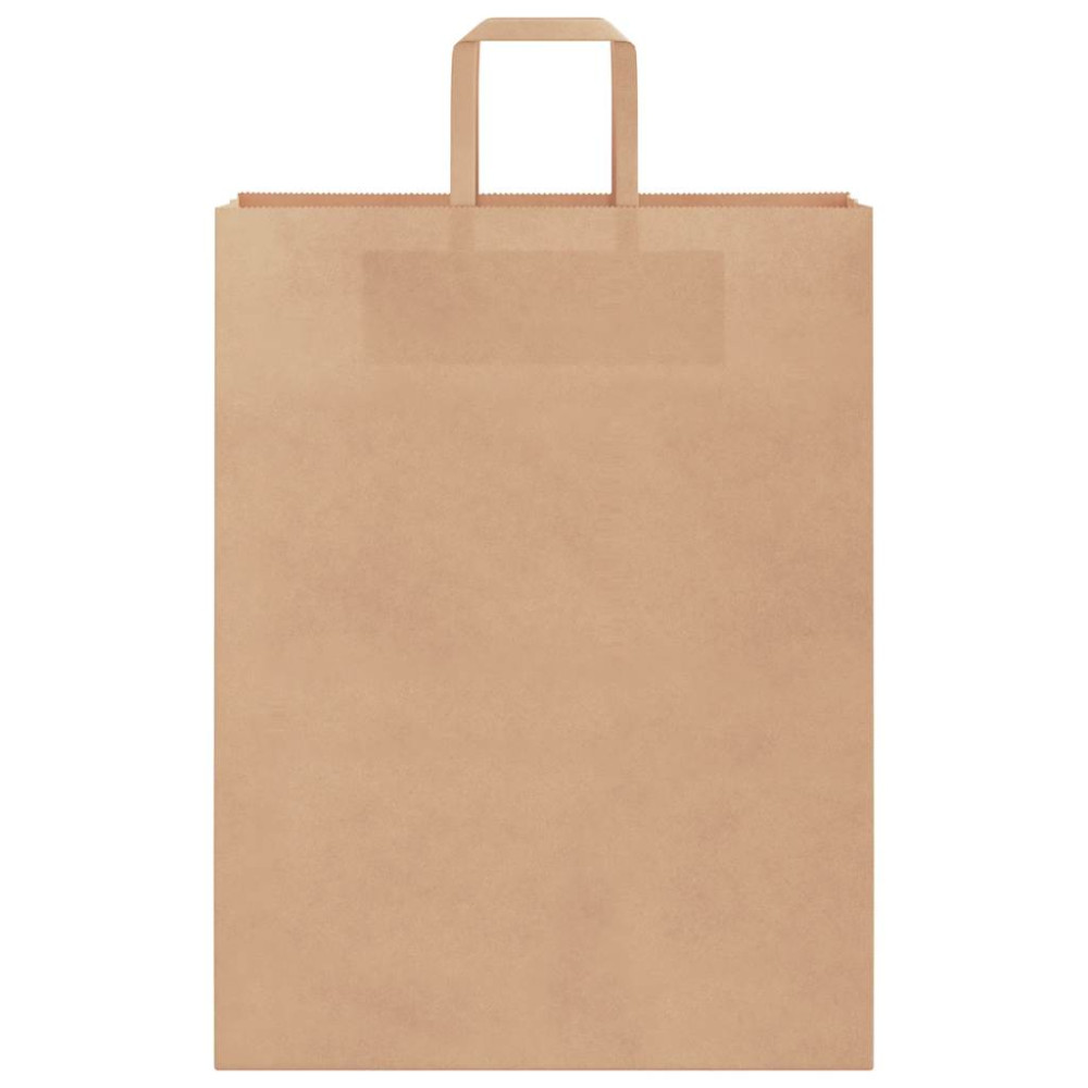 Produktbild för Papperspåsar 250 st med handtag brun 32x12x42 cm
