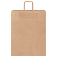 Produktbild för Papperspåsar 250 st med handtag brun 32x12x42 cm