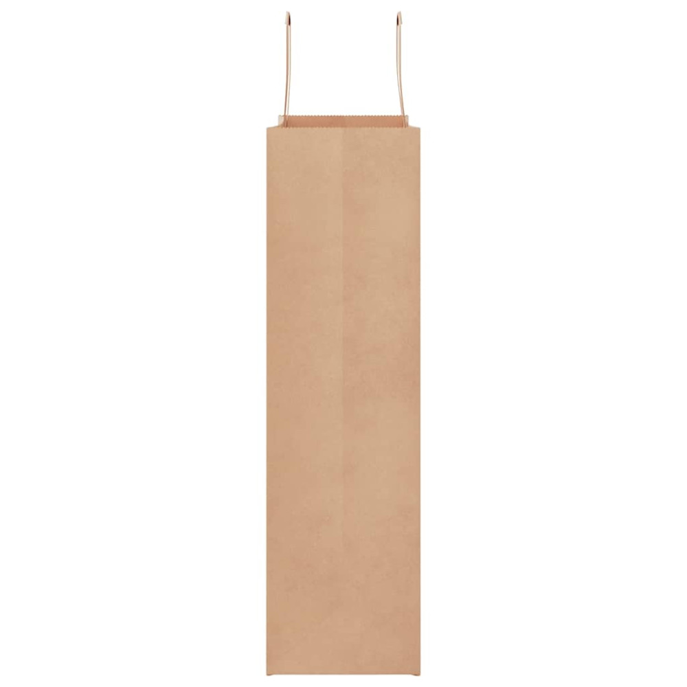 Produktbild för Papperspåsar 250 st med handtag brun 32x12x42 cm