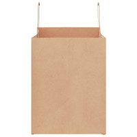 Produktbild för Papperspåsar 250 st med handtag brun 32x22x28 cm