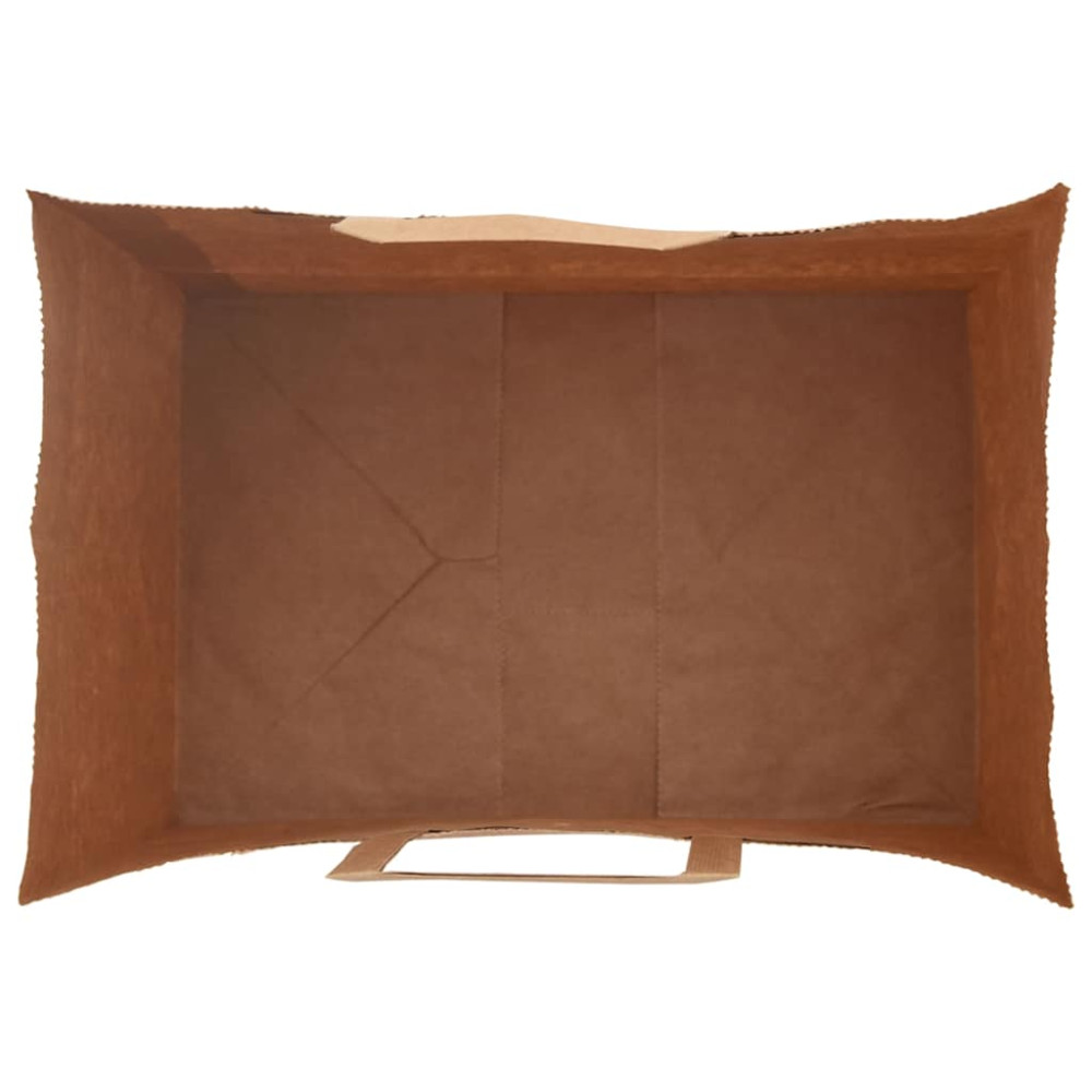 Produktbild för Papperspåsar 250 st med handtag brun 32x22x28 cm
