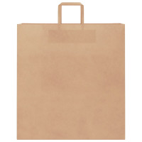 Produktbild för Papperspåsar 250 st med handtag brun 45x17x48 cm