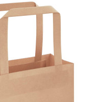 Produktbild för Papperspåsar 250 st med handtag brun 45x17x48 cm
