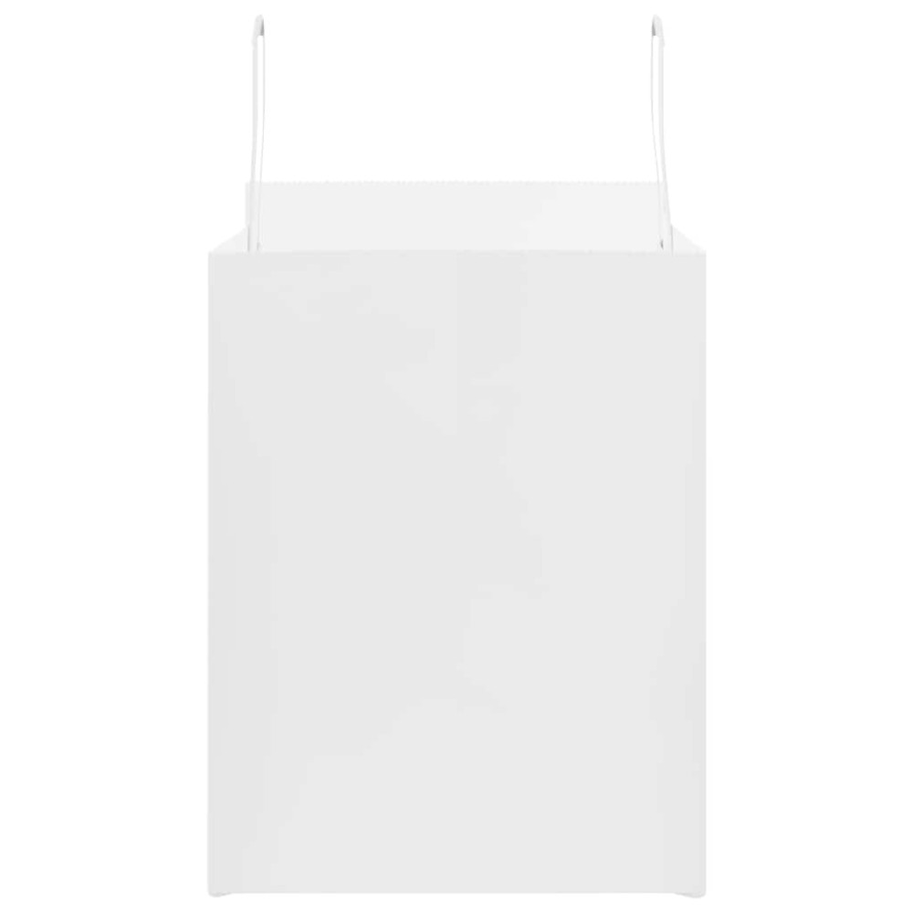 Produktbild för Papperspåsar 50 st med handtag vit 32x22x28 cm