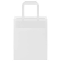 Produktbild för Papperspåsar 250 st med handtag vit 18x8x22 cm