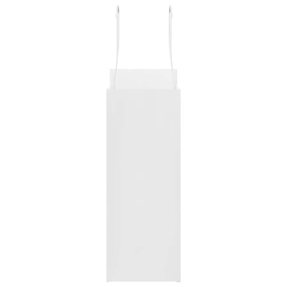 Produktbild för Papperspåsar 250 st med handtag vit 18x8x22 cm