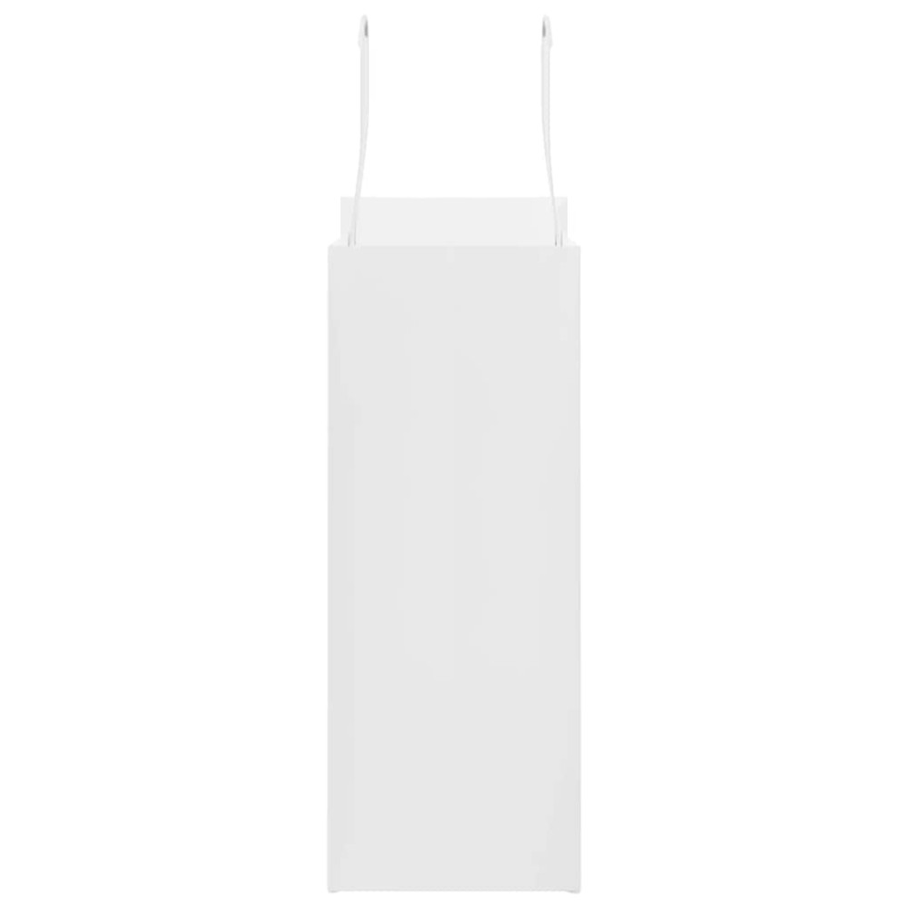 Produktbild för Papperspåsar 250 st med handtag vit 21x11x28 cm