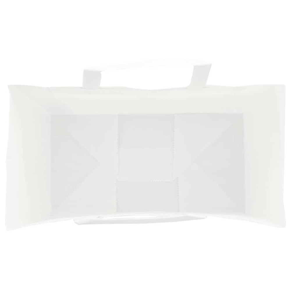Produktbild för Papperspåsar 250 st med handtag vit 21x11x28 cm