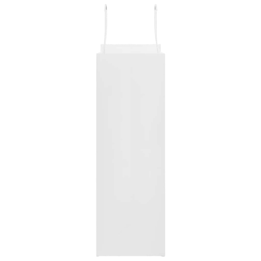 Produktbild för Papperspåsar 250 st med handtag vit 26x12x35 cm