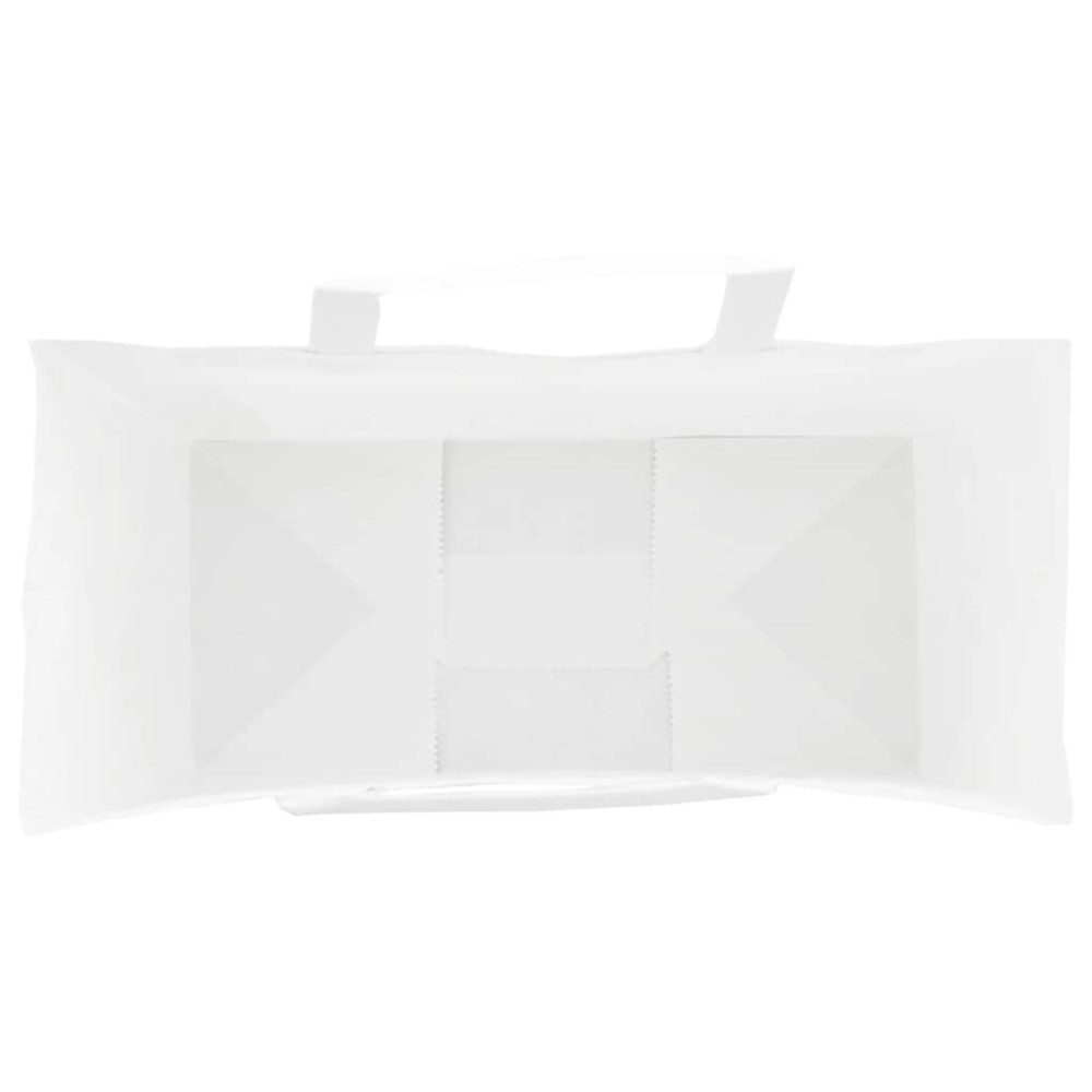 Produktbild för Papperspåsar 250 st med handtag vit 26x12x35 cm
