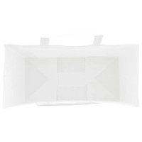 Produktbild för Papperspåsar 250 st med handtag vit 26x12x35 cm
